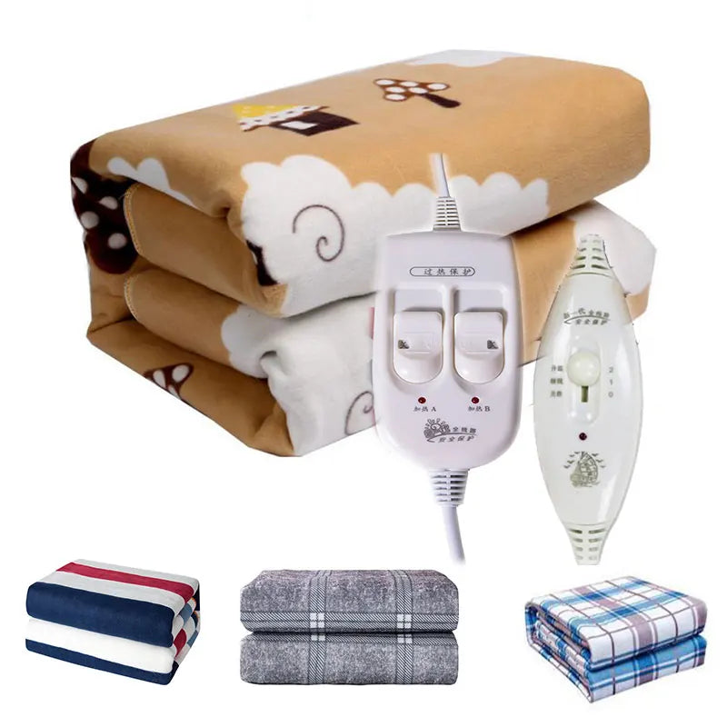 Electric heated blanket in four patterns with controllers