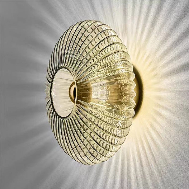 Vintage Striped Glass Sconce