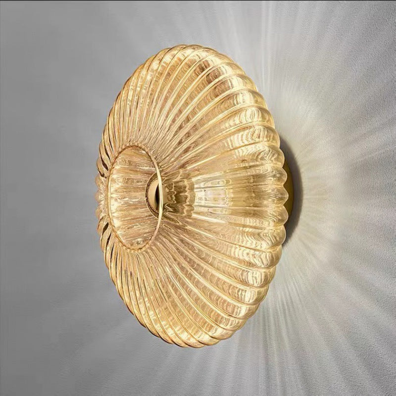 Vintage Striped Glass Sconce