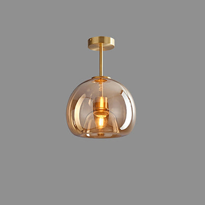 Nordic Glass Ball Semi-Flush Ceiling Light