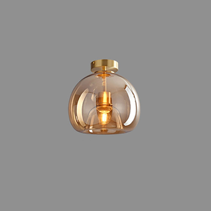 Nordic Glass Ball Semi-Flush Ceiling Light
