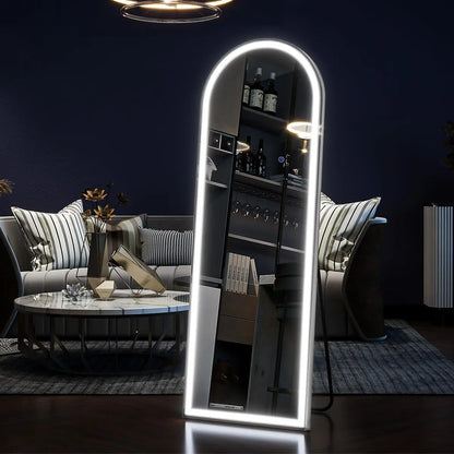 Arched LED Full Length Floor Mirror