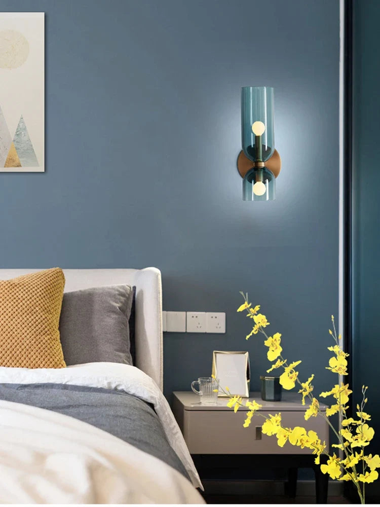 Tinted Glass Tube Wall Lamp