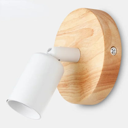 Vintage Adjustable Wood & Metal Wall Sconce