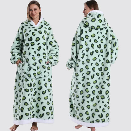 Oversized Wearable Blanket Hoodie, Giant Fleece Hooded Blanket for Adults, 31 Prints, Short and Long, Loungewear