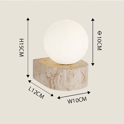 Travertine Japanese-Style LED Wall Sconce