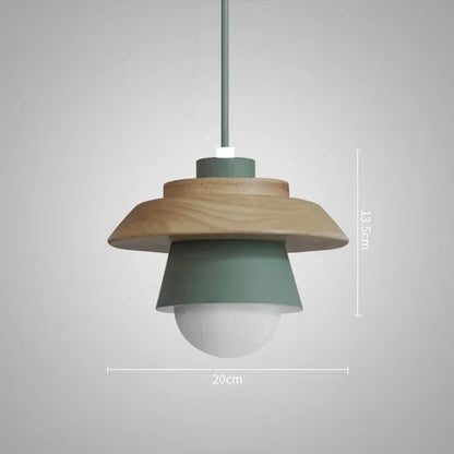 Nordic Wood & Macaron Pendant Light
