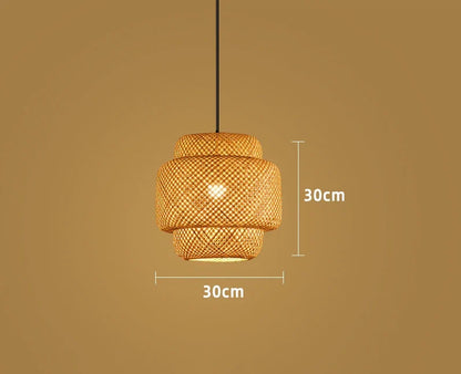 Handwoven Bamboo Rattan Pendant Lamp