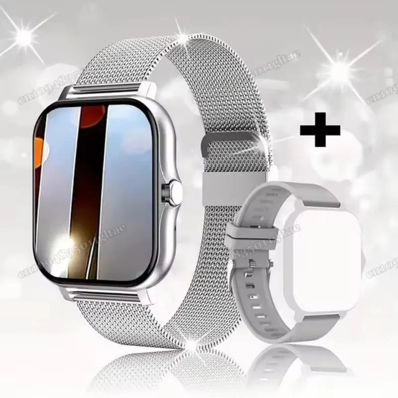 Silver + Mesh Band smartwatch
