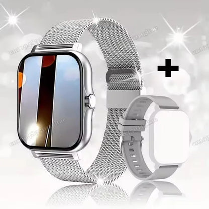 Silver + Mesh Band smartwatch