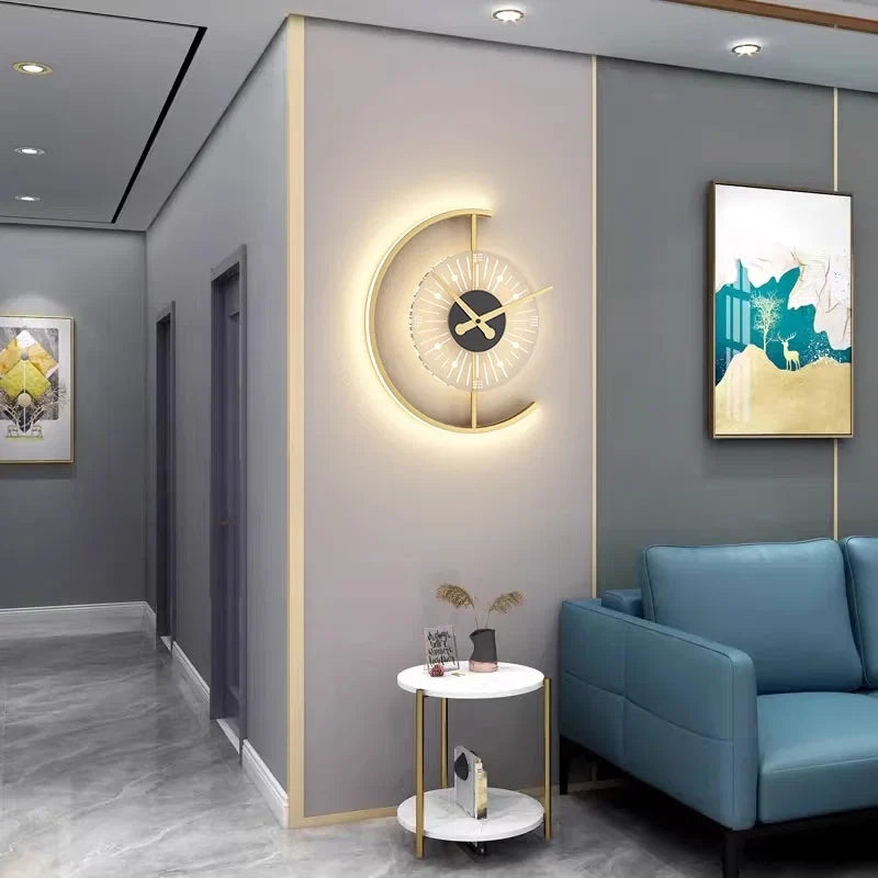 Lunaris LED Wall Lamp Clock