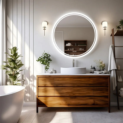 LuvoRound Anti-Fog LED Bathroom Mirror