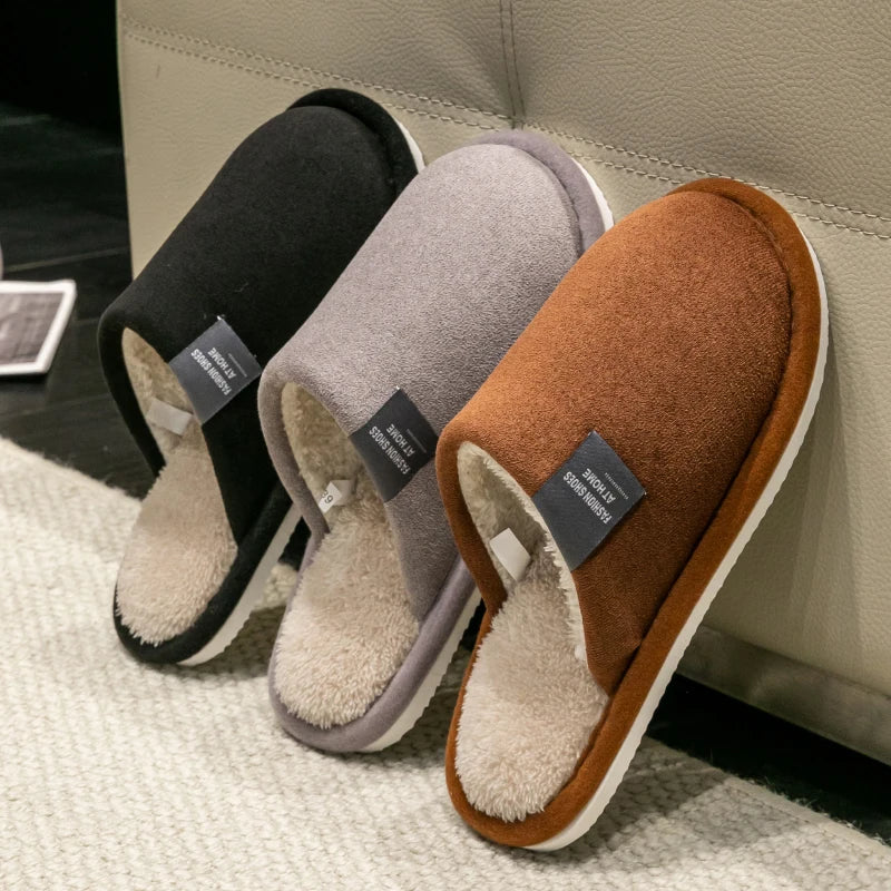 Plush Winter House Slippers, Non-Slip