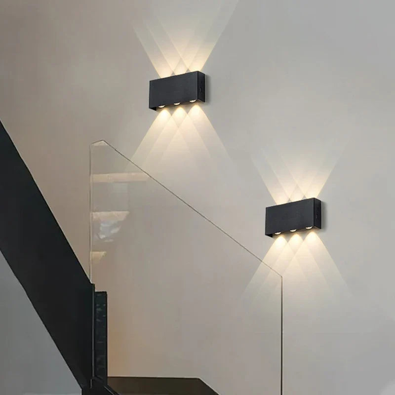 LumiBlock Rechargeable Wood-Grain Wall Lamp