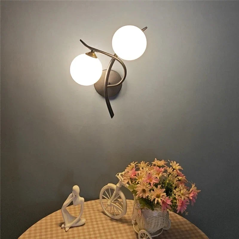 Lunara Nordic Dual Globe LED Wall Light