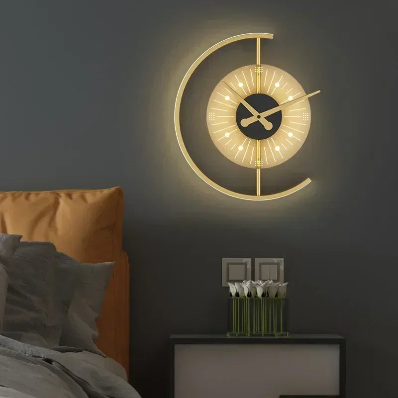 Lunaris LED Wall Lamp Clock