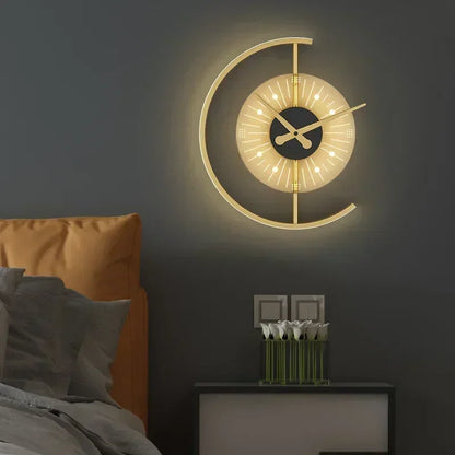 Lunaris LED Wall Lamp Clock