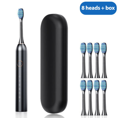 Black - 8 Brush Heads + Box