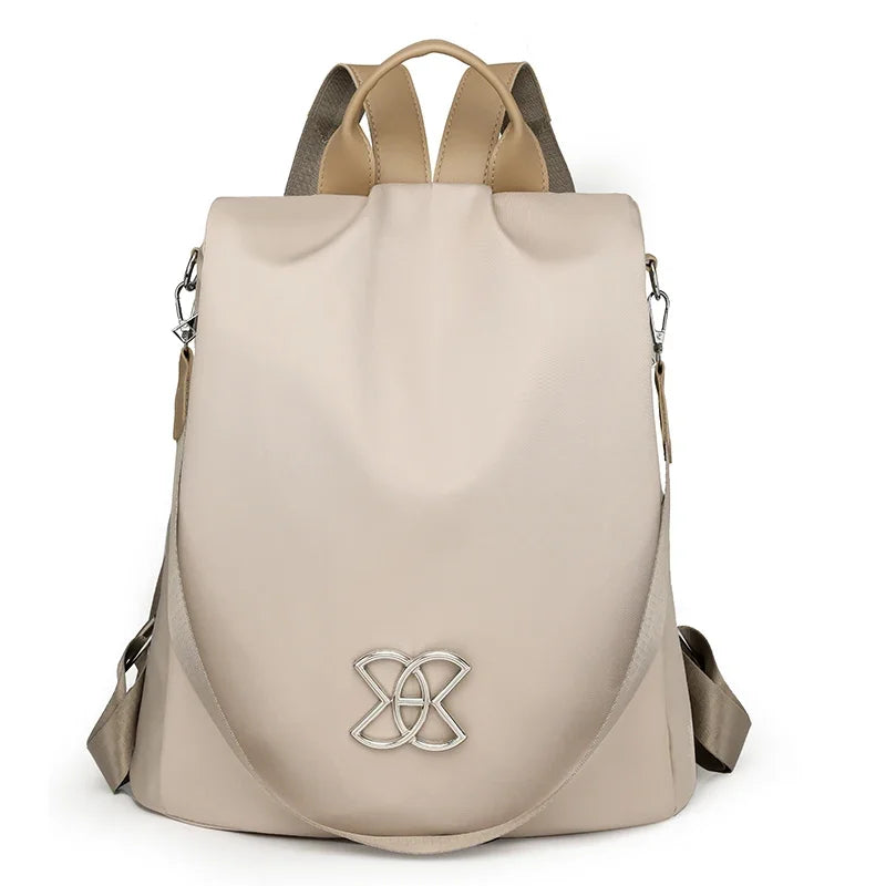 Anti-theft backpack in Off White