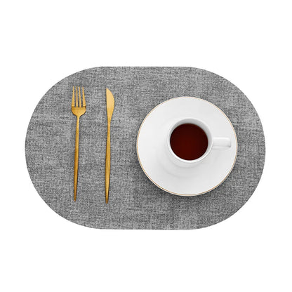 Oval Faux Leather Placemats