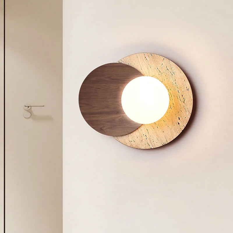 Wabi-Sabi Natural Stone Wall Lamp