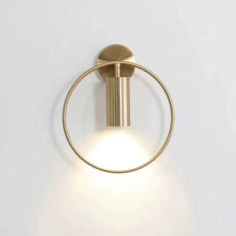 Halo Nordic Gold Minimalist Wall Light