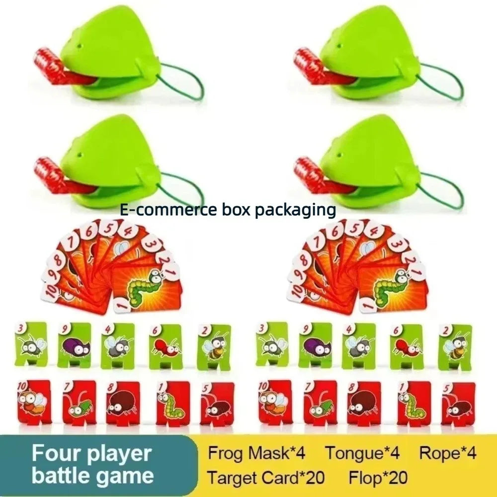 Frog tongue game, 4-player set in mailer box