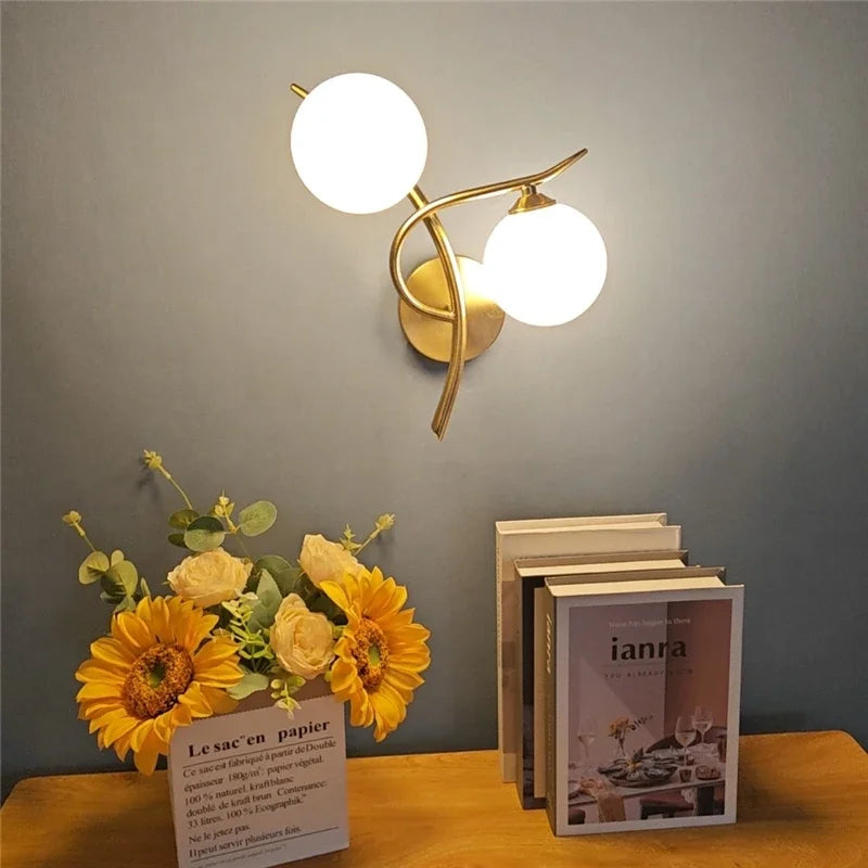 Lunara Nordic Dual Globe LED Wall Light