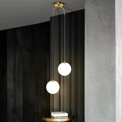 Luna Nordic Glass Globe Pendant Light