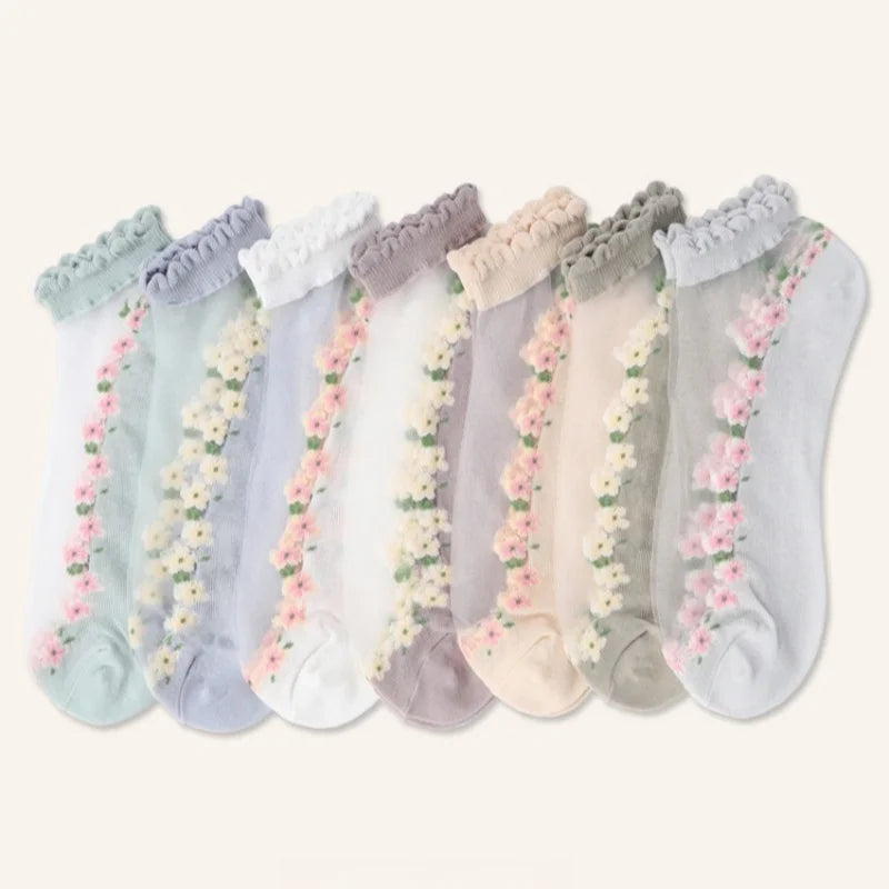 Socks shown worn with flats