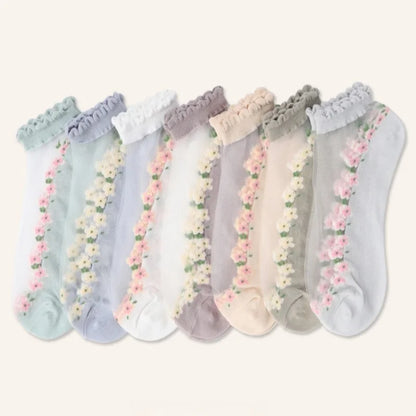Socks shown worn with flats