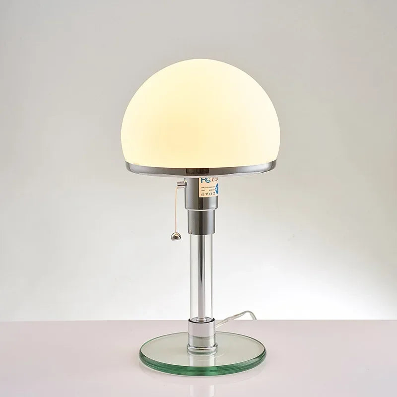 Bauhaus Style Opal Glass Table Lamp