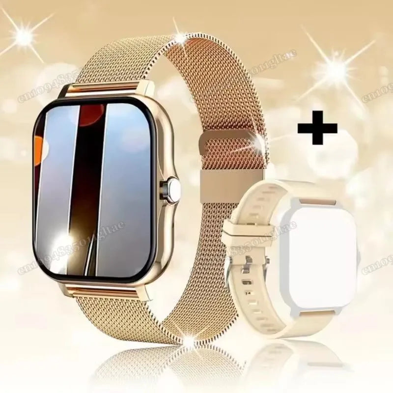 Gold + Mesh Band smartwatch