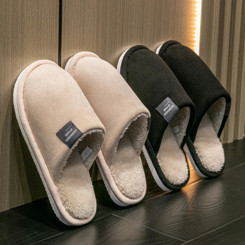Plush Winter House Slippers, Non-Slip