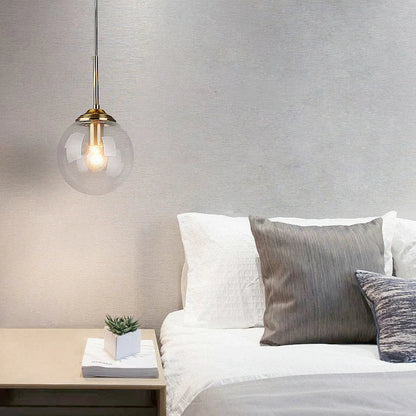 Nordic Tinted Glass Globe Pendant Light