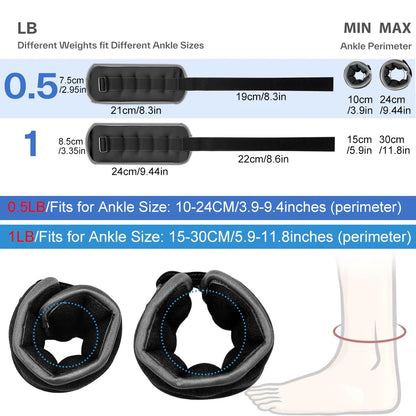 Adjustable Ankle Weights Set
