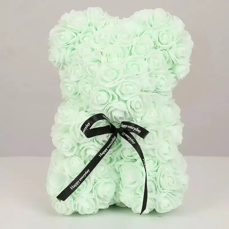 Mint Green foam rose bear