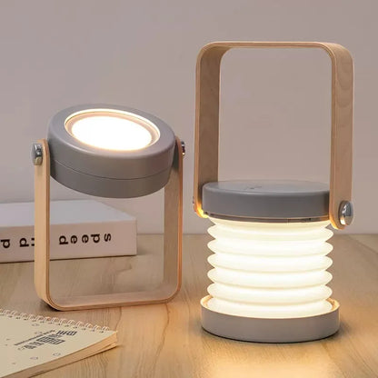 Folding Rechargeable Wooden Handle Lantern