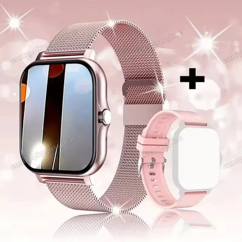 Pink + Mesh Band smartwatch