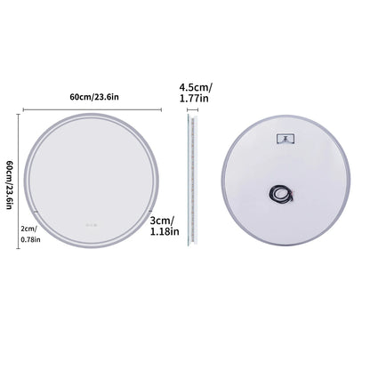 LuvoRound Anti-Fog LED Bathroom Mirror