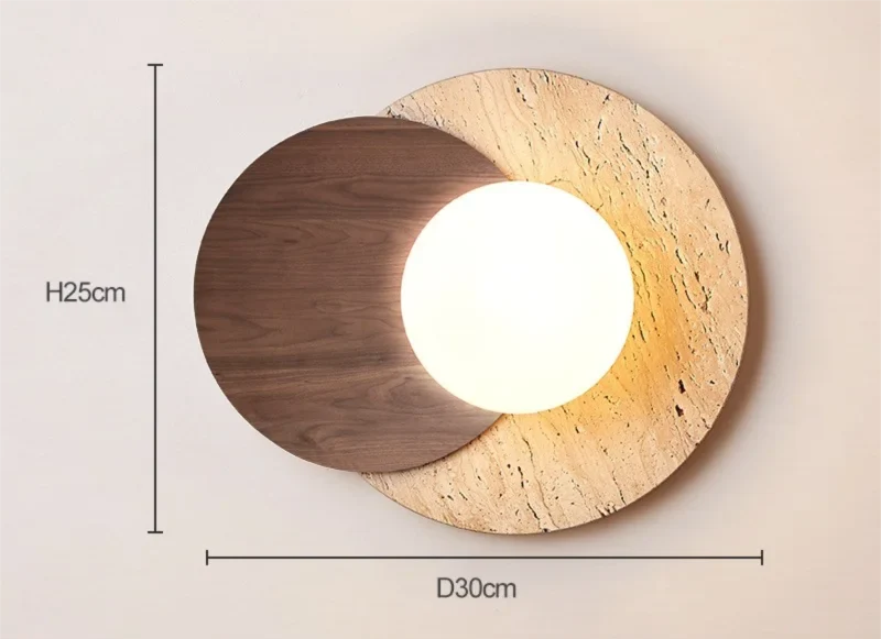 Wabi-Sabi Natural Stone Wall Lamp