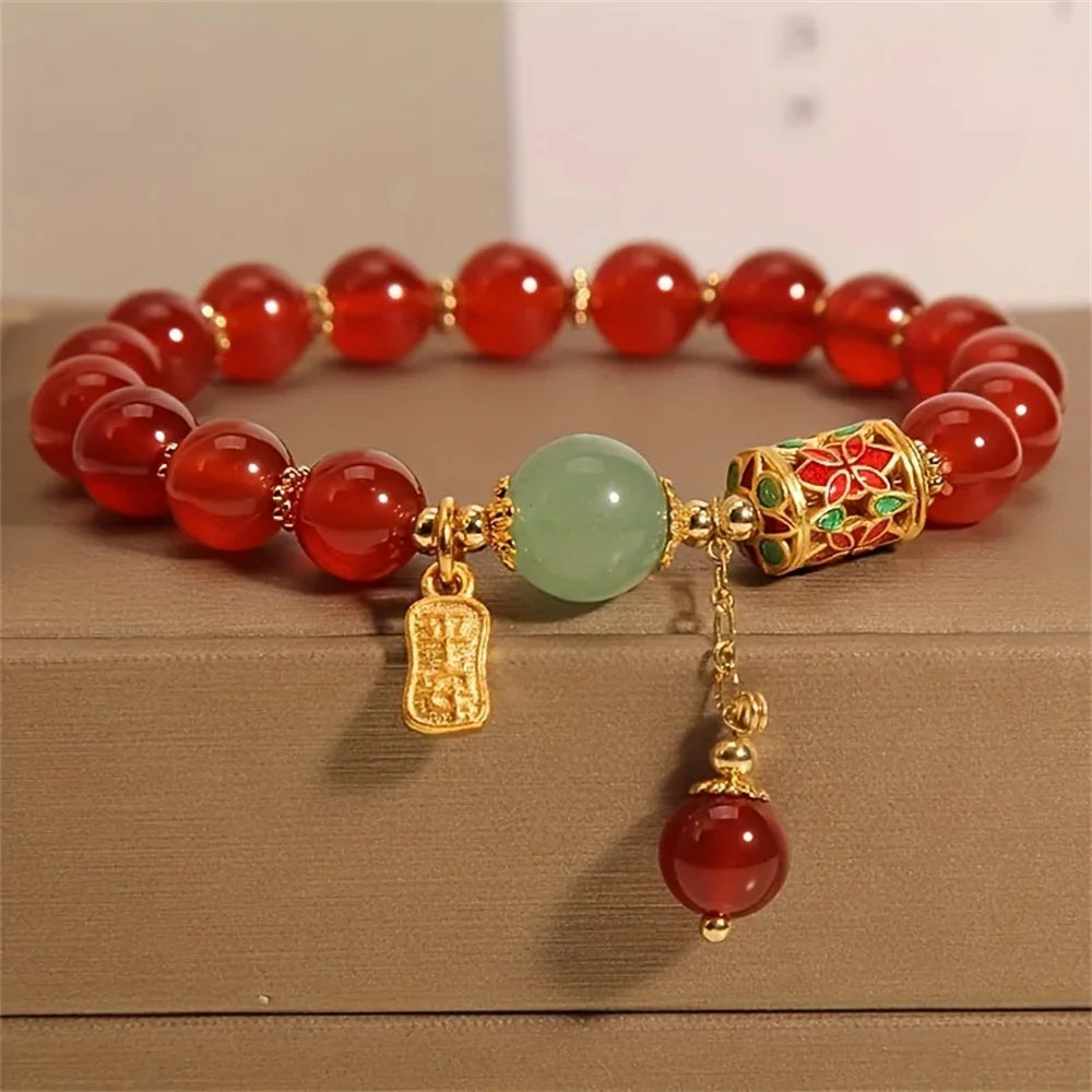 Green Bead & Charm