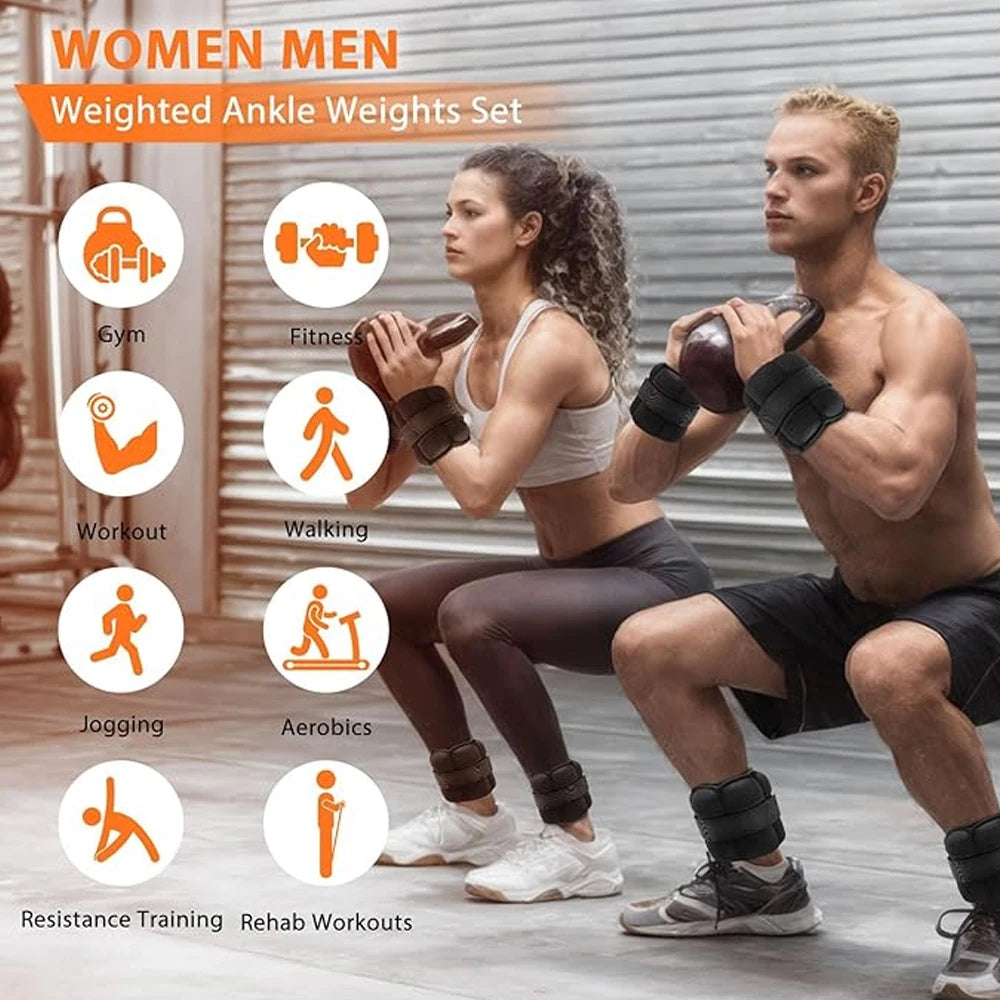Adjustable Ankle Weights Set