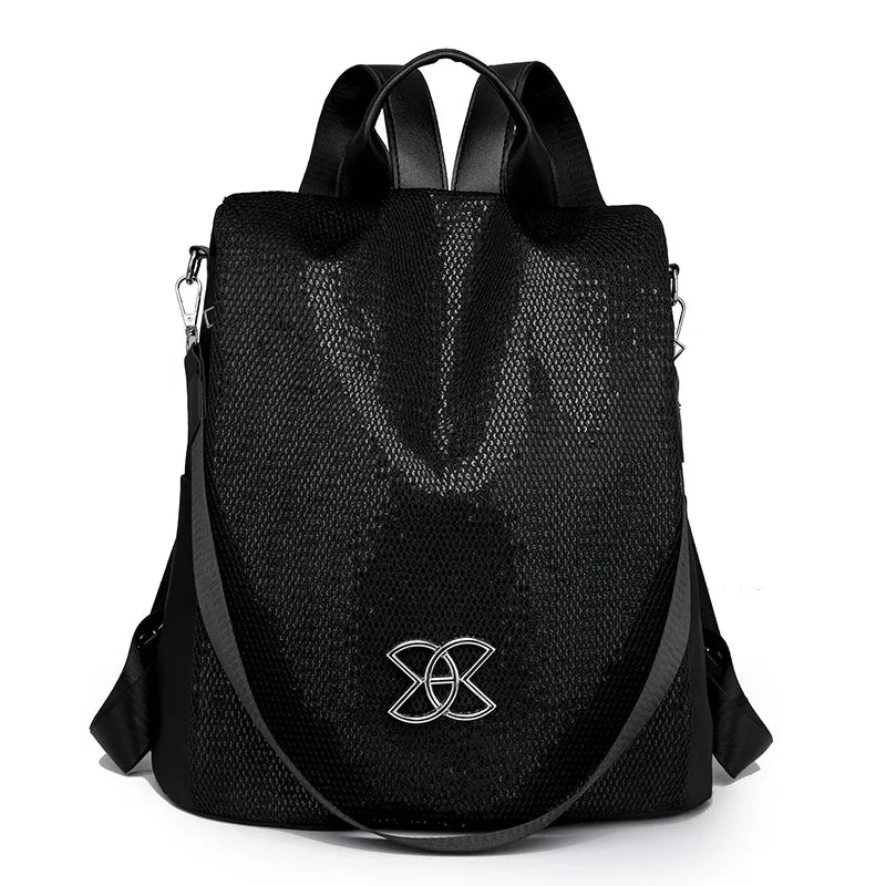 Anti-theft backpack in Glossy Black