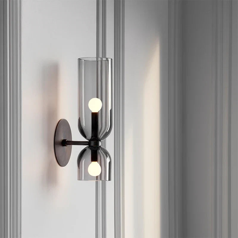 Tinted Glass Tube Wall Lamp