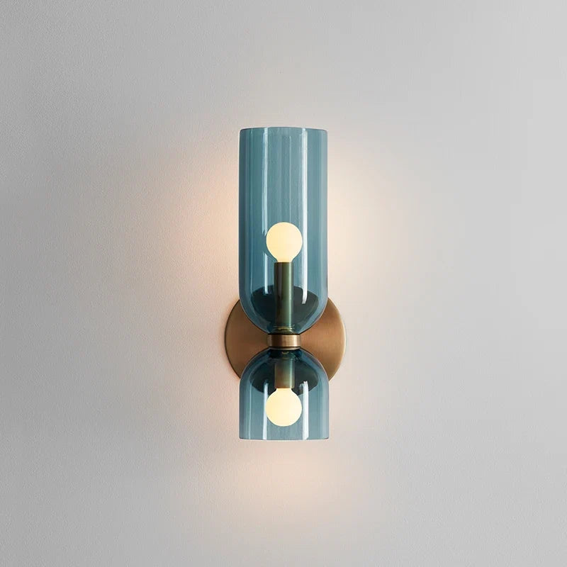 Tinted Glass Tube Wall Lamp