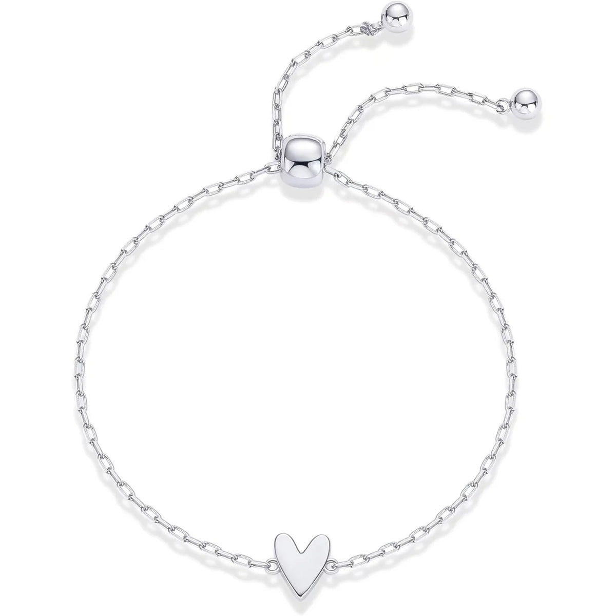 Silver Solid Heart