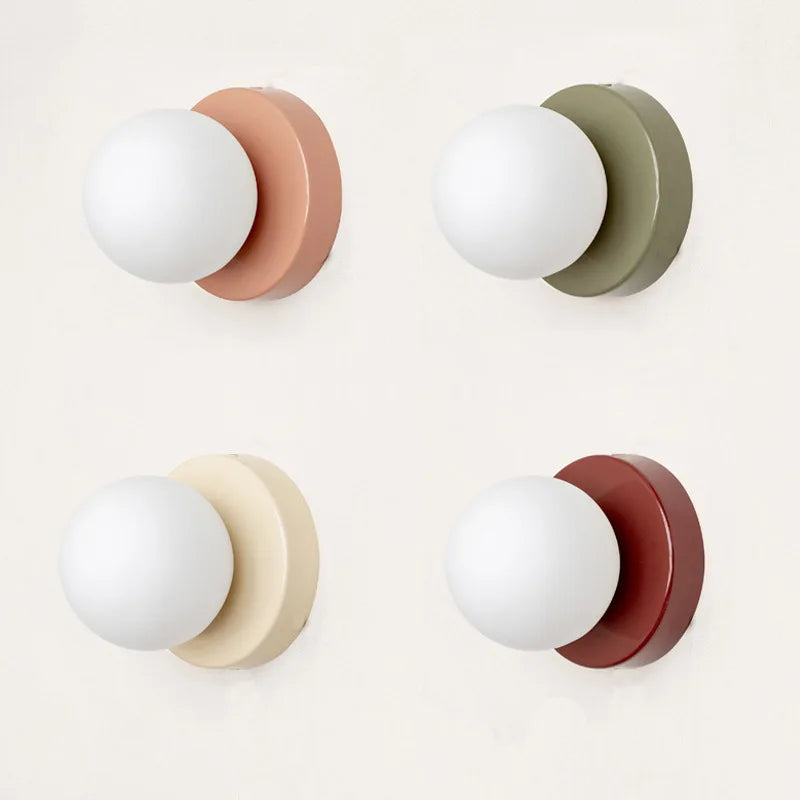 Macaron Colored Glass LED Wall Lamp