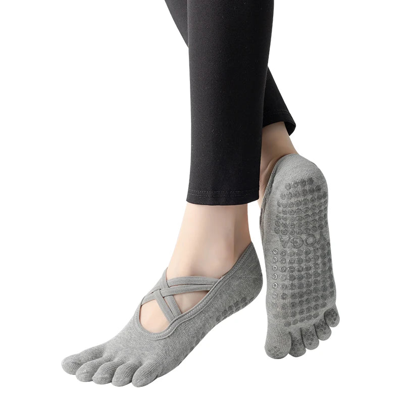 Non-Slip Five Toe Yoga Socks