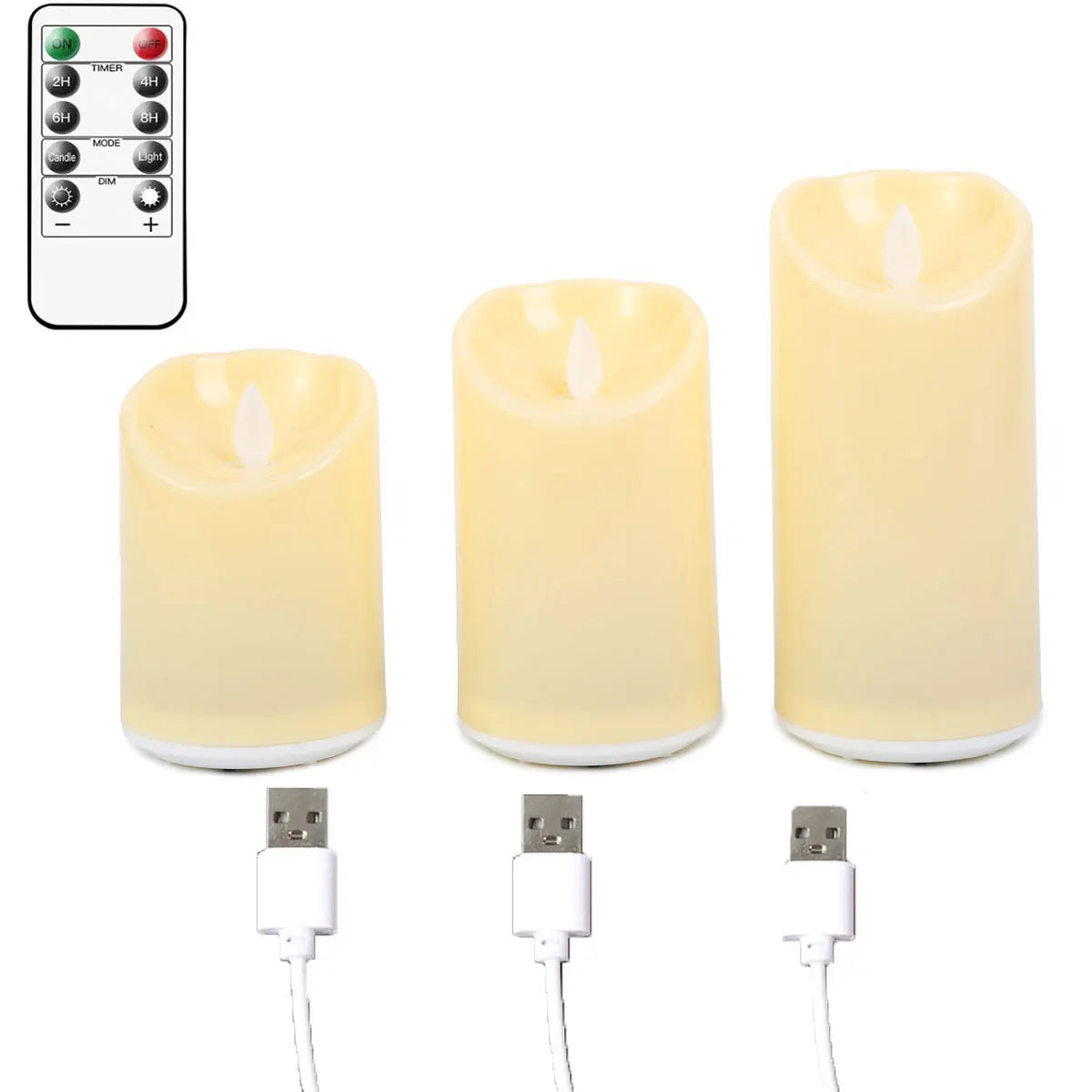Rechargeable Flameless LED Candles with Remote
